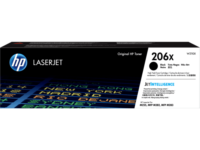 Cartucho de Toner Negro Alto Rendimiento Original HP 206X LaserJet
