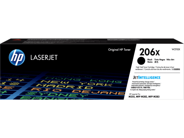 Cartucho de Toner Negro Alto Rendimiento Original HP 206X LaserJet