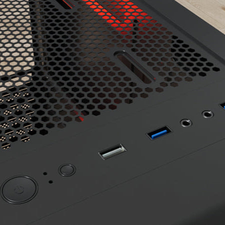 Mid Torre ATX con Ventana Acrílica Gaming Series PHOBOS Xtech Negro (Sin PSU)