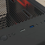 Mid Torre ATX con Ventana Acrílica Gaming Series PHOBOS Xtech Negro (Sin PSU)
