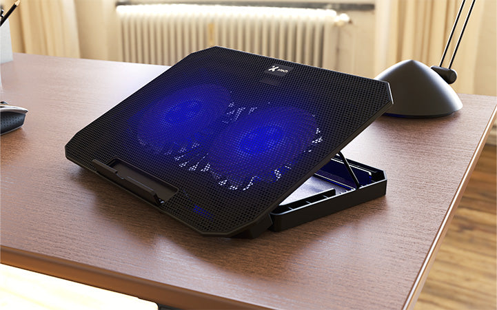 Soporte para Laptop Xtech XTA-156 15.6" con ventilador Negro con LED Azul