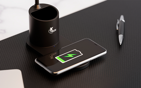 Lámpara LED con Cargador Inalámbrico Xtech XTA-701 15W y Portalápices
