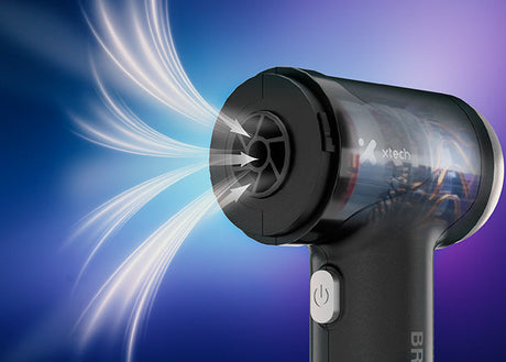 Aspiradora y sopladora de aire inalámbrica 2 en 1 – Xtech BlitzAir XTA‑811 – Motor sin escobillas 60,000 RPM