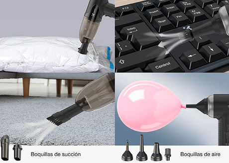 Aspiradora y sopladora de aire inalámbrica 2 en 1 – Xtech BlitzAir XTA‑811 – Motor sin escobillas 60,000 RPM