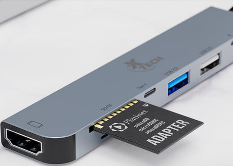 Hub USB-C 7 en 1 Xtech XTC-571 – Adaptador Multipuerto