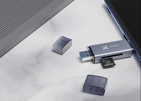 Lector de tarjetas Xtech XTC‑581 – SD/MicroSD – USB 3.0/USB‑C – OTG