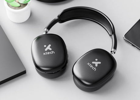 Audífonos Xtech Aurax XTH‑614 – Supraaurales – Estéreo – Bluetooth 5.0 – Micrófono integrado – Batería 200mAh – Negro