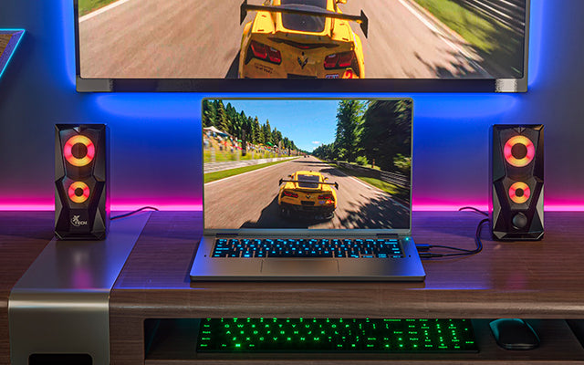Altavoces 2.0 Gaming con Luz LED Xtech FireShot XTS-131 Negros