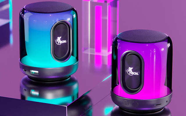 Altavoces Inalámbricos BT 5W TWS Xtech XTS-617 Negros con Luces