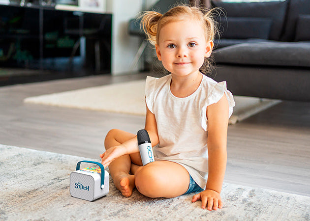 Mini Karaoke Kit Xtech Disney Stitch XTS-D622ST – Altavoz Portátil, Bluetooth® 5.3, Azul