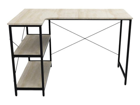 Escritorio para Computadora en Forma de L Roble Oscuro Xtech