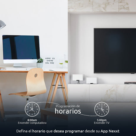 Regleta Inteligente Wi‑Fi Nexxt Solutions NHP‑E610 – 4 Tomas + 4 Puertos USB – 1875W – Compatible Alexa/Google