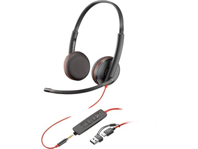 Auriculares estéreo Poly Blackwire 3225 USB-C