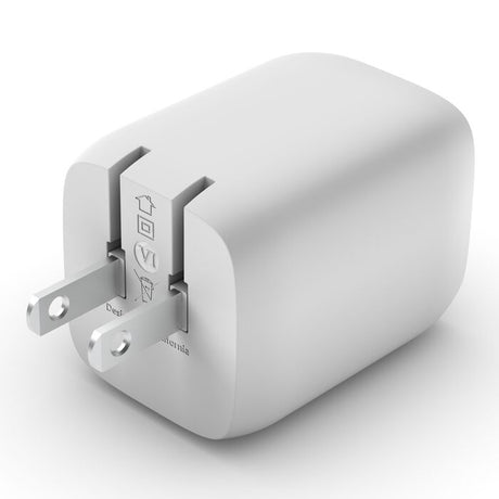 Adaptador Corriente Belkin PPS y GaN 65W Carga Rápida 2 Salidas USB-C Blanco