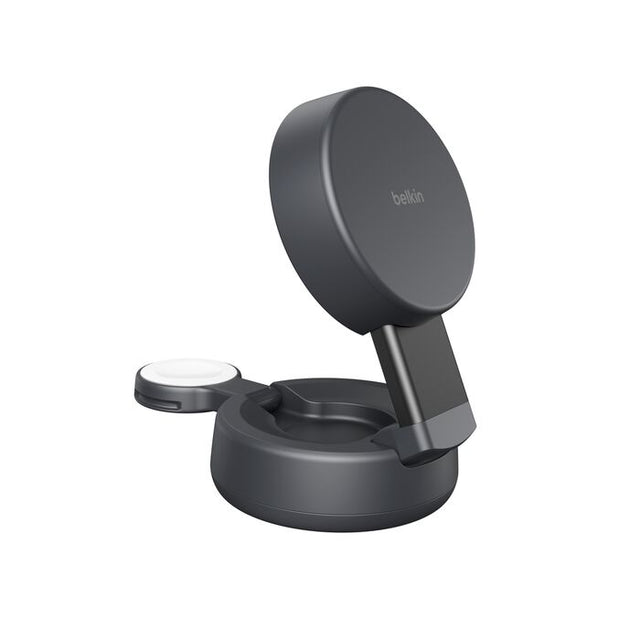 Cargador Magnético Belkin 2‑in‑1 Convertible – Qi2 25W – Charcoal