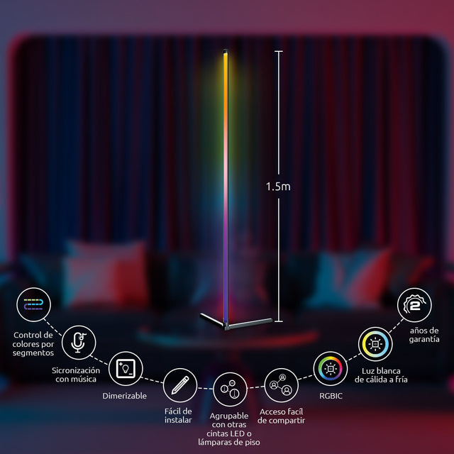 Lámpara LED RGBIC 4.9ft Nexxt Solutions Connectivity