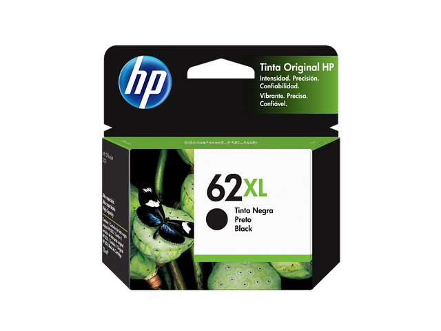 Cartucho de Tinta Negra HP 62XL – Alto Rendimiento – C2P05AL