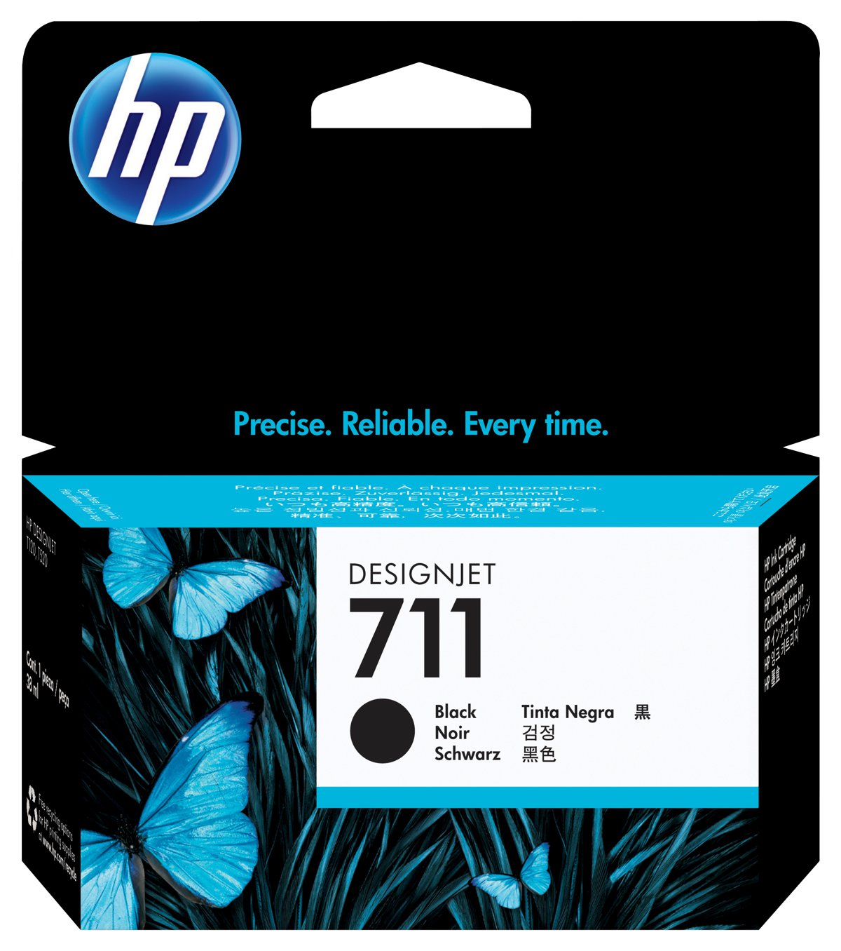 Cartucho de Tinta Negra HP 711 – Original – 38 ml – CZ129A