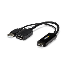 Conversor HDMI a DisplayPort 4K Alimentado por USB StarTech.com – HD2DP – 25.5 cm – Negro