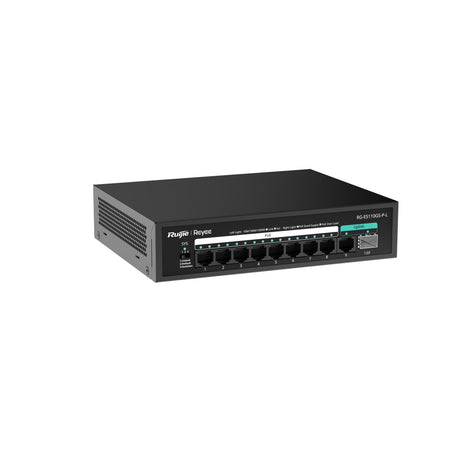 Switch PoE No Administrado Ruijie Reyee RG‑ES110GS‑P‑L – 10 Puertos Gigabit – 120W – 9 GE + 1 SFP