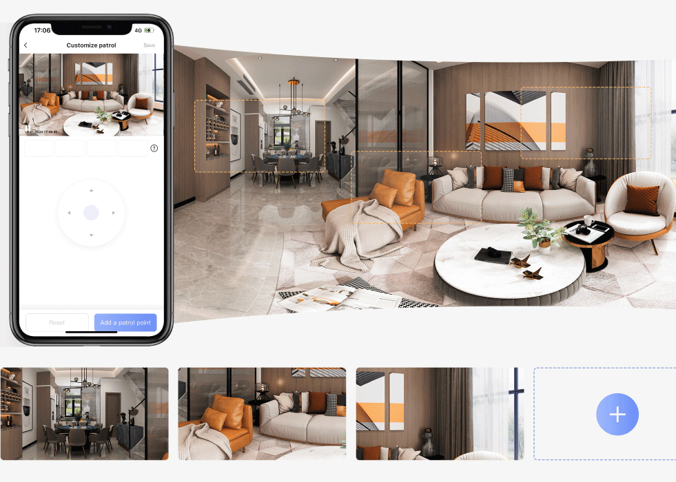 Cámara Wi‑Fi de doble lente con rotación horizontal y vertical – EZVIZ H7c Dual 2K⁺ & 2K⁺