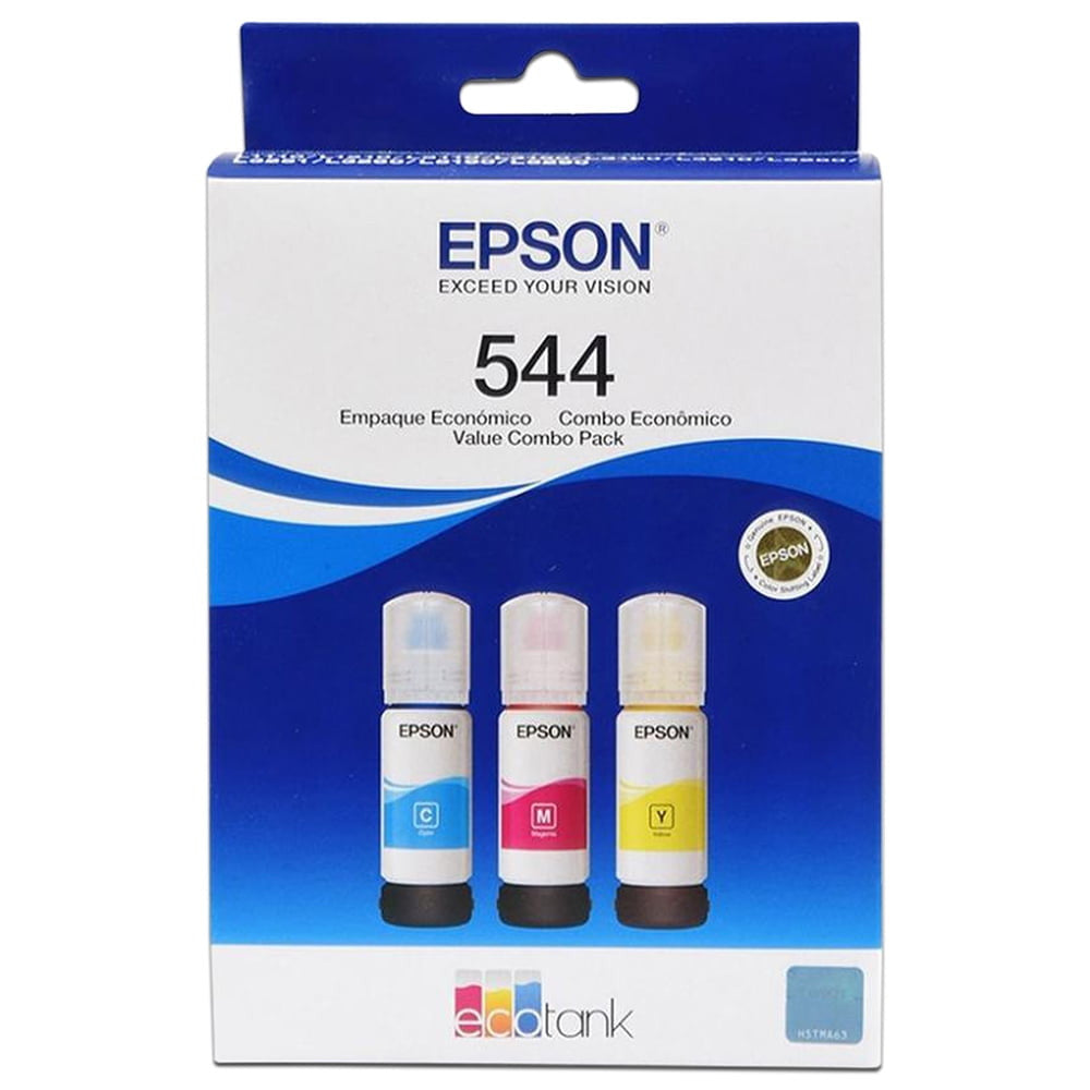 Pack de tintas originales Epson T544520‑3P (Cian, Magenta, Amarillo)
