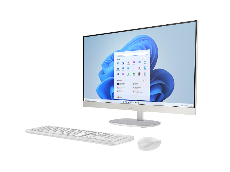 HP All‑in‑One 24 – AMD Ryzen 5 – 16GB LPDDR5 – 512GB SSD – Windows 11 Home – Silver