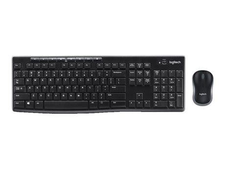 Set Teclado y Ratón Inalámbrico Inglés Logitech MK270 2.4GHz Negro