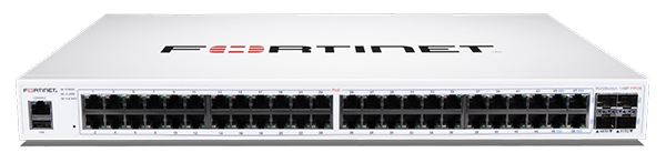 Conmutador Fortinet FortiSwitch 148F-FPOE – 48 Puertos Gigabit PoE+ + 4 SFP+, FS-148F-FPOE