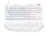 Teclado Gaming Mecánico Cableado TKL Logitech G713 GX Brown Blanco Niebla