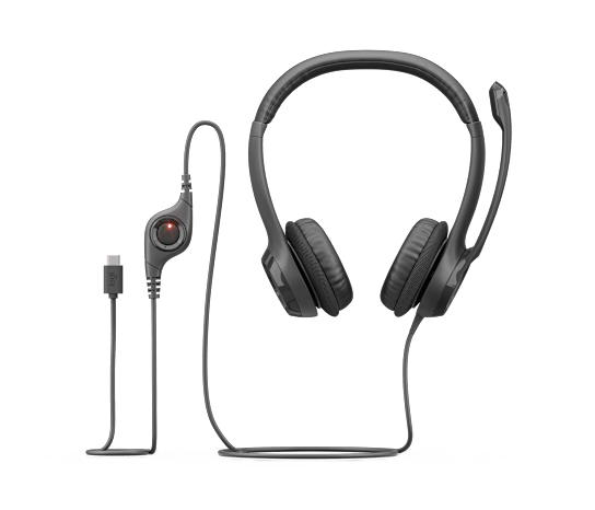 Auriculares Logitech H390 – Diadema – USB‑C – Micrófono con Cancelación de Ruido – Controles Integrados