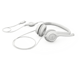 Auriculares Logitech H390 – Diadema – USB‑A – Micrófono con Supresión de Ruido – Blanco Hueso