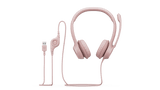 Auriculares USB Logitech H390 Rosados para Computadora