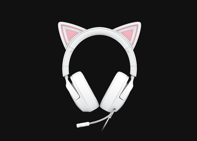 Headset gamer con cable – Razer Kraken Kitty V3 X – Blanco – RZ04‑05350300‑R3U1