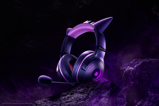 Headset gaming – Razer Kraken Kitty V2 Gengar Edition – Chroma RGB – Micrófono cardioide – Sonido envolvente – USB