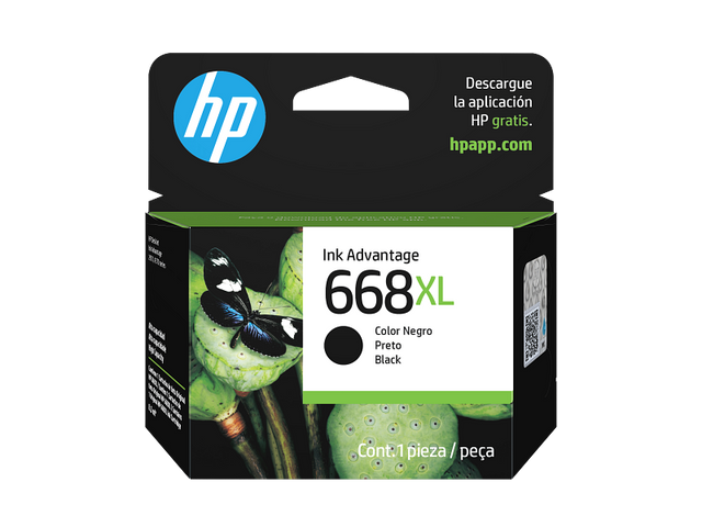 Cartucho Original de tinta HP Advantage 668XL, negro
