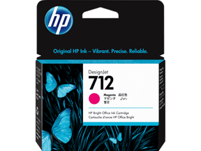 Cartucho de Tinta Magenta – HP 712 DesignJet – Original – 29 ml – 3ED68A