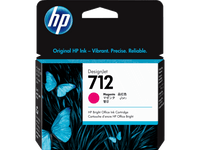 Cartucho de Tinta Magenta – HP 712 DesignJet – Original – 29 ml – 3ED68A