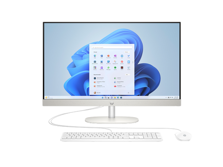 HP All‑in‑One 24 – AMD Ryzen 5 – 16GB LPDDR5 – 512GB SSD – Windows 11 Home – Silver