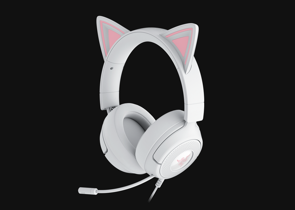 Headset gamer con cable – Razer Kraken Kitty V3 X – Blanco – RZ04‑05350300‑R3U1