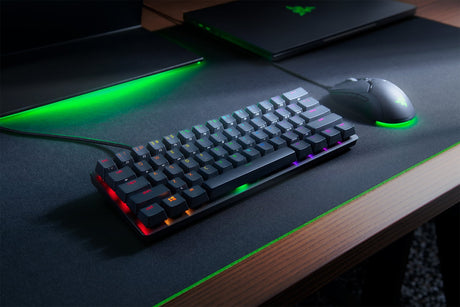 Teclado Compacto Retroiluminado Razer Huntsman Mini Clicky Purple Negro US QWERTY