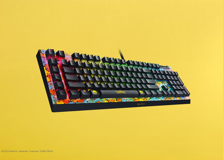 Teclado Gamer Razer BlackWidow V4 X – USB Cableado – Edición Pokémon – RZ03‑04704200‑R3M1