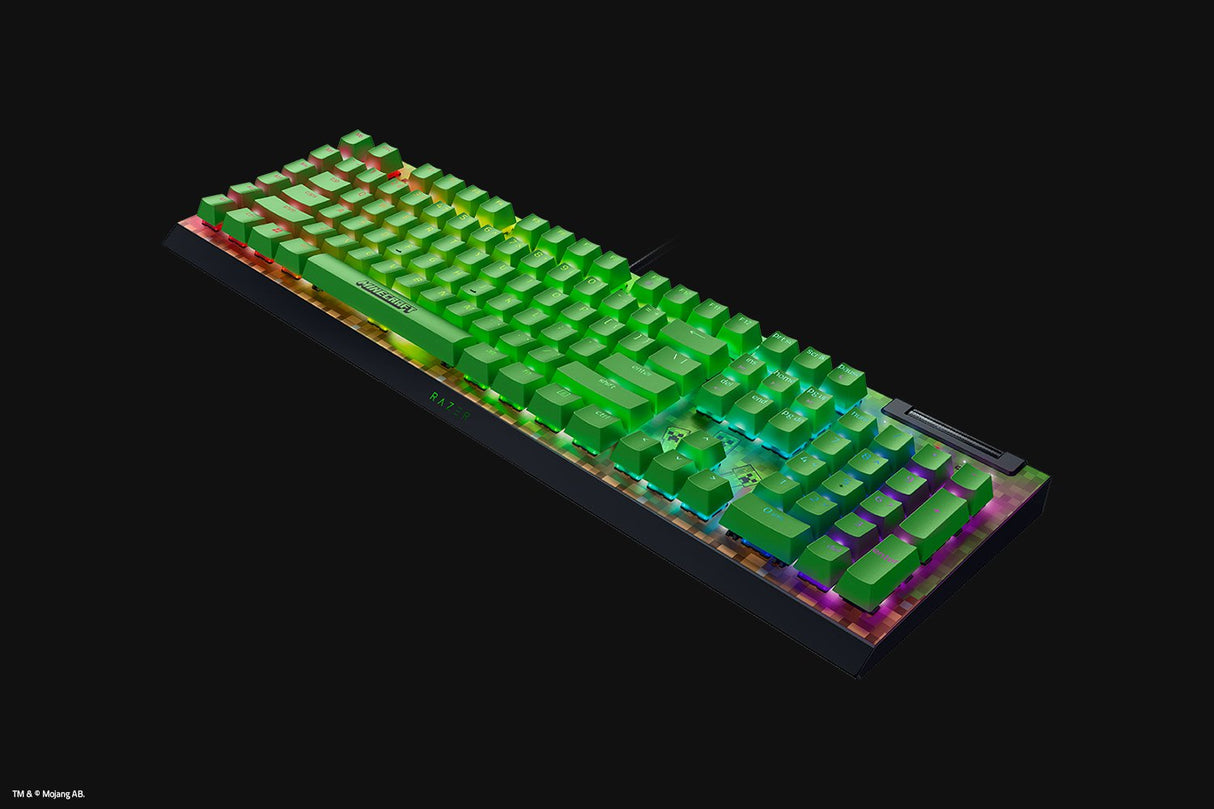 Teclado mecánico gaming Razer BlackWidow V4 X Minecraft Edition