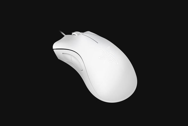 Ratón Ergonómico Óptico Diestro Cableado Razer DeathAdder Essential Blanco