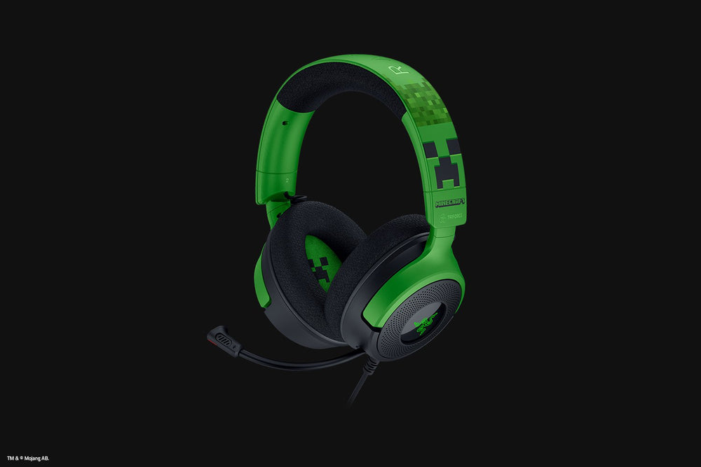Audífonos Gaming Cableados Razer Kraken V4 X – Minecraft Edition /  RGB / Sonido 7.1 / USB-C + USB-A