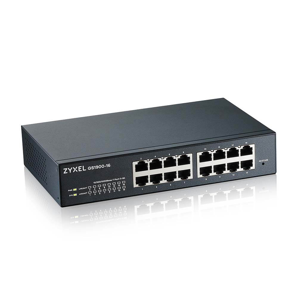 Switch Gigabit No Gestionado de 16 Puertos ZyXEL GS1900-16