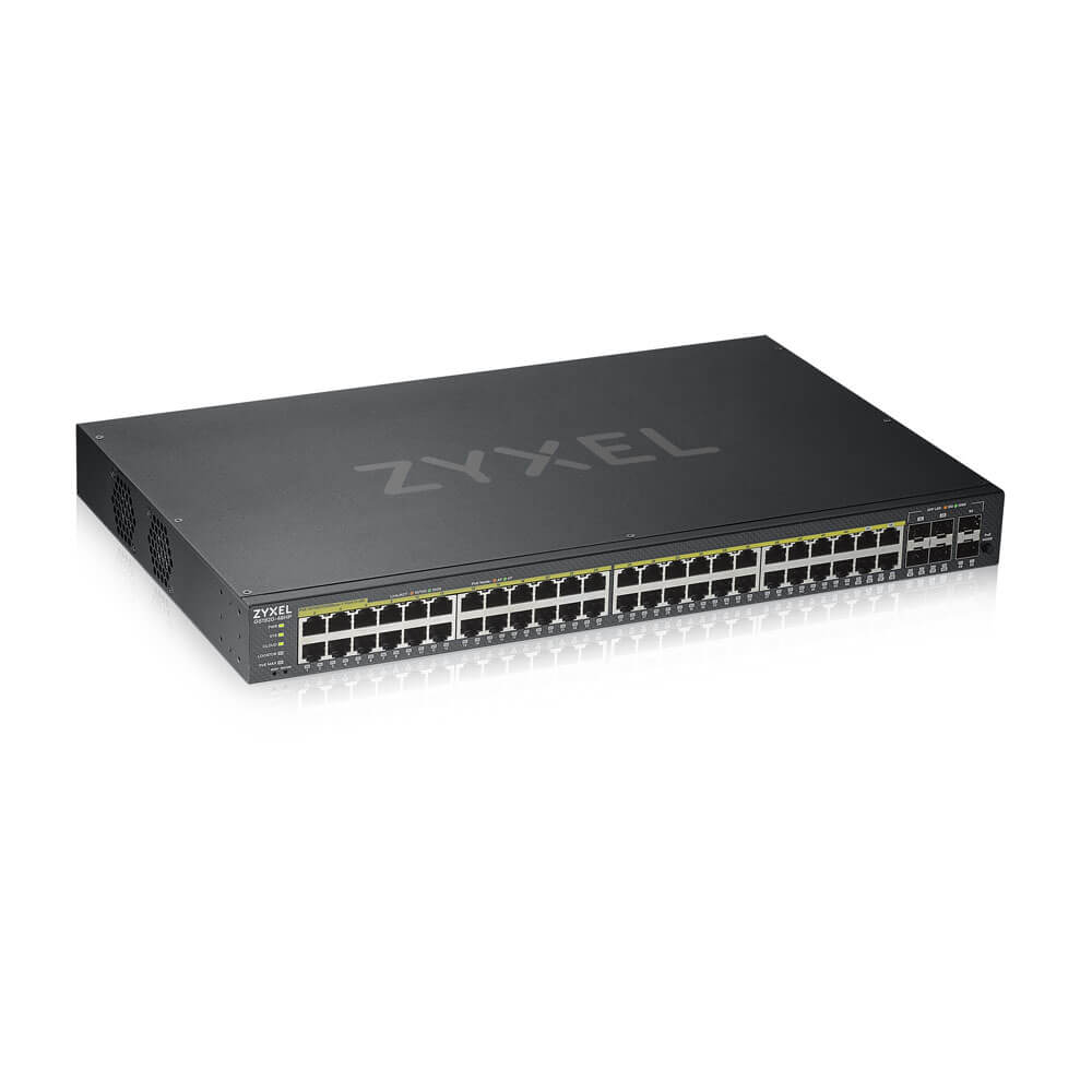 Switch Inteligente Gigabit PoE+ 48 Puertos 4 SFP Combinados 2 SFP ZyXEL GS1920-48HPv2