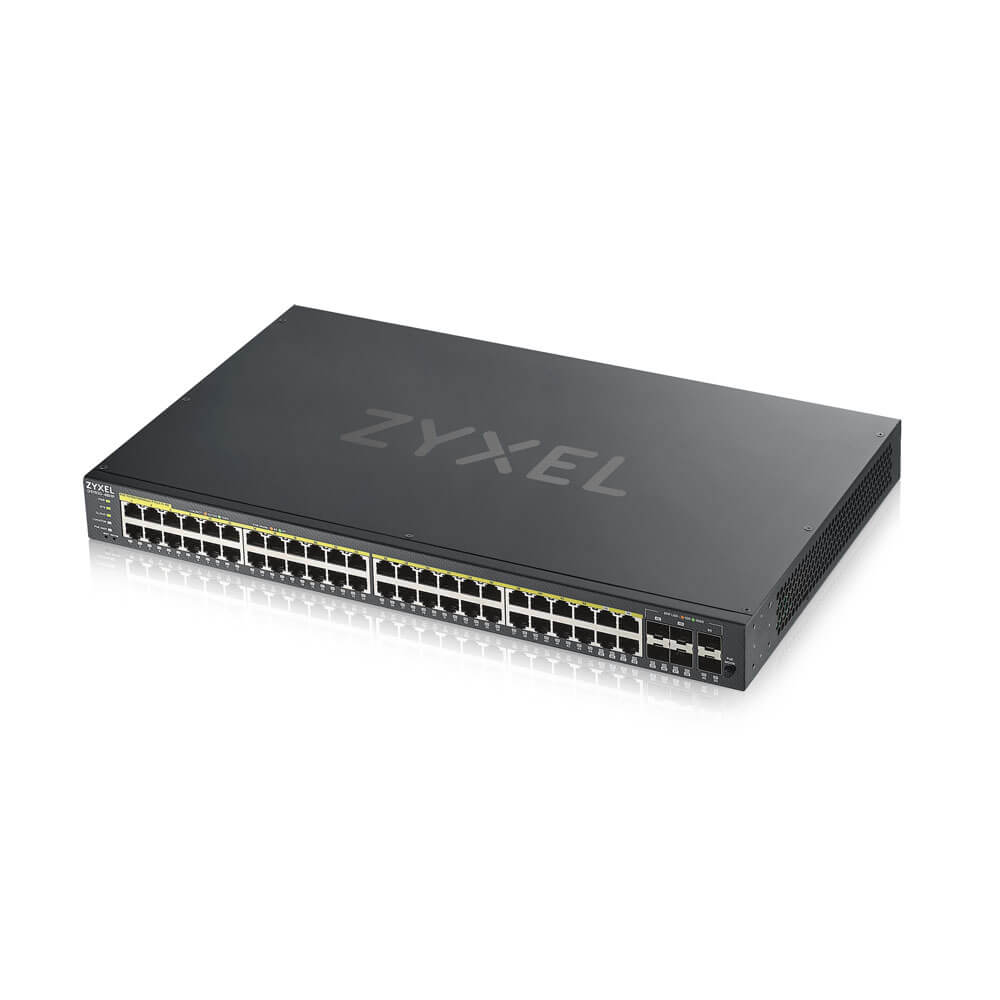 Switch Inteligente Gigabit PoE+ 48 Puertos 4 SFP Combinados 2 SFP ZyXEL GS1920-48HPv2