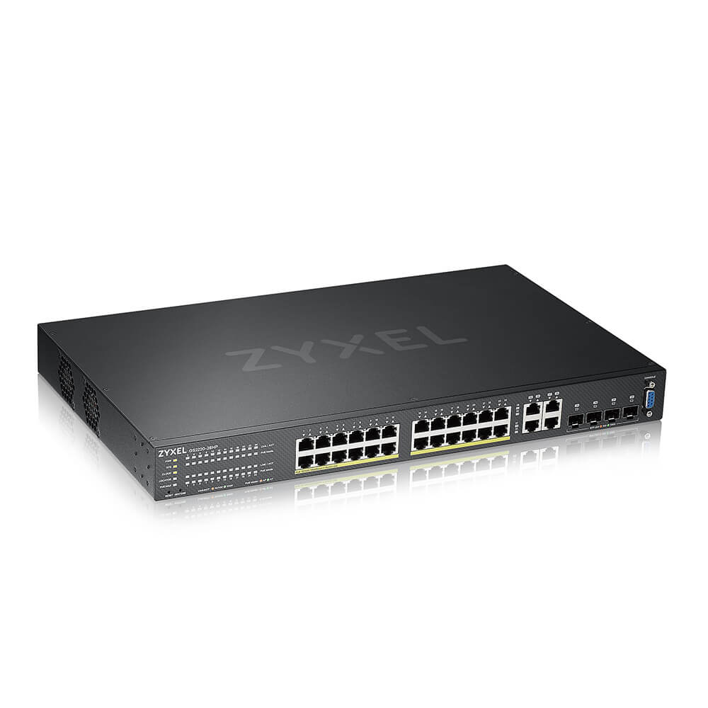 Switch Gestionado Gigabit PoE+ 24 Puertos 4 SFP Combinados ZyXEL GS2220-28HP