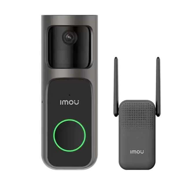 Timbre Inteligente IMOU Doorbell 2S Kit – 2K QHD – Batería 5000 mAh – Gran Angular 166° – Visión Nocturna – Resistente a Intemperie